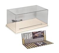 HuadaXtai Carie D'affichage de Voiture Diecast Model avec Lumière et Parking pour Les Dispositions, Blanc