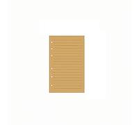 HuadaXtai Carnet à Feuilles Mobiles Recharge Cahier Cahier de Bureau Papier sans Bois Écriture Agréable Feuilles Perforées Format Universel pour Recharges, Kraft, A6 Ligné