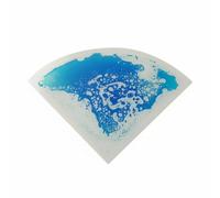 HuadaXtai Carreau de Sol Décoratif Triangle PVC Géométrique Interactif Motif Dynamique avec Surface Vivante Adaptée aux Enfants Décoration Salle de ar Salle de Jeux, Bleu