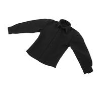HuadaXtai Chemise Formelle à Manches Longues pour Homme 1/6 pour Accessoire de Figurine d'action 12 Pouces, Noir