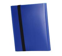 HuadaXtai Classeur de Transport de Cartes à Collectionner, Livre de Cartes, Classeur de Poche, Porte-cartes, Album de Rangement de Cartes, Fermeture à Bande, Or, Bleu