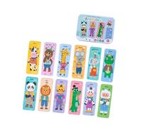 HuadaXtai Coffret de Puzzles éducatifs En Bois dans Une Boîte En Métal, Formes Colorées pour Enfants D'âge Préscolaire de 3 à 5 Ans, Animal