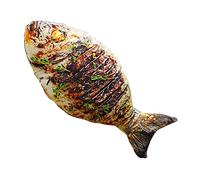HuadaXtai Coussin de Canapé En Peluche Représentant Des Aliments, Idéal pour Décorer Un Canapé. Peluche Décorative Représentant Des Aliments. Coussin Décoratif, Poisson gros