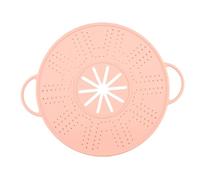 HuadaXtai Couvercle Anti Débordement En Silicone Poignées Doubles Ergonomiques Tapis Résistant à La Chaleur Réutilisable Protège Contre L'Huile pour Usage Domes, Rose