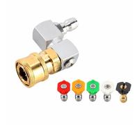 HuadaXtai Cpleur Pivotant Compatible | Réglable, Connecteur Pivotant, Pulvérition, pr Atelier, Professionnels, Argent, Cuivre 5 Buses