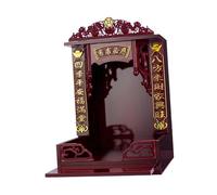 HuadaXtai de Bouddha Présentoir Bouddhiste Décoration D'intérieur Panneau de Traction Caché Sculpture Traditionnelle En Bois Organisateur Armoire de S, 10po with Plaque