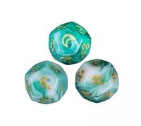 HuadaXtai Dés D'astrologie En Acrylique, Dés Polyédriques, Dés de Constellation pour Jeux de Table, Réunion de Famille, 4x3 Pièces