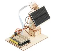 HuadaXtai Dispositif de suivi solaire Solar Traceker DIY Code de programmation compact Système de suivi solaire en bois pour adolescents adultes 15+ école