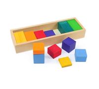 HuadaXtai -en-Ciel Blocs de Construction Jouet Éducatif Bois Jeu d'Empilement Manipulation Développement Cognitif Adapté aux Enfants Classe Maternelle Maison, Irrégulier