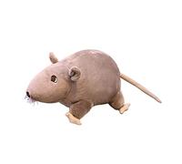 HuadaXtai En Peluche En Forme de Souris, Jouet Interactif En Peluche, Poupée En Forme D'oreiller En Forme D'animal, Jouet En Peluche En Forme de Ra, GRISE