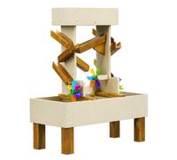 HuadaXtai Enfant Équipement pour Jeu de Sable Accessoire d'Initiation Motricité Jouet de Développement pour Apprentissage Adapté à Bébé et Activités Ludiques en Crèche, Réservoir Jeu avec Moulin à ve