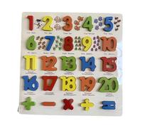 HuadaXtai Ensemble de Puzzle En Bois avec Blocs D'apprentissage pour Favoriser La Perception et L'apprentissage D'âge Préscolaire (3, Nombre