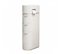HuadaXtai Étagère de Rangement Salle de Bain Unité de Rangement Colonne Étroite Distributeur Papier Tiroir Facile d'Accès Adaptée au Rangement des Produits d'Hygiène Cuisine Buanderie, 3 Couches