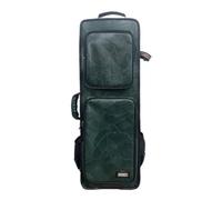 HuadaXtai Étui Instrument à Vent Électrique Sac à Dos Housse Boîte Pochette en Similicuir PU Texturé avec Compartiment Zippé et Panneau Dorsal Rembourré Adapté, Array, Vert Émeraude, 78 Cm Long