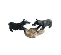 HuadaXtai Figurine Animale, Modèle, Collection de Jouets Miniatures pour Animaux, Jouet éducatif, Peint à La Main, Cadeau de Fête, Décoration de La Maison, Blaireau