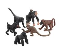 HuadaXtai Figurine de Chimpanzé En Plastique, Miniature pour Cadeau, 5x6 Pièces