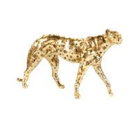 HuadaXtai Figurine Guépard Dorée Sculpture Réaliste Décoration Résine pour Salon Bureau Collection Cadeau Chambre, Posture debout