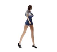 HuadaXtai Figurines de Filles En Résine 1/64, Personnages Miniatures, Petites Poupées Peintes à La Main pour Kit de Construction de Train, Chemin de Fer, Dioram, Marche uniforme