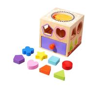 HuadaXtai Forme Correspondant Jouet Enfants Boîte de Dépôt Forme Tri Boîte Correspondant Jouet éducatif Bébé Activité Cube pour Jeu Imagination, Style A
