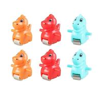 HuadaXtai Glissière D'escalier Jouet Pièce de Rechange Pistes électriques Pièces de Jeu Remplacer Montagnes Russes Jouet Accessoires pour Intérieur Extérieur Ga, 6pcs dinosaure