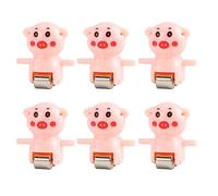 HuadaXtai Glissière D'escalier Jouet Pièce de Rechange Pistes électriques Pièces de Jeu Remplacer Montagnes Russes Jouet Accessoires pour Intérieur Extérieur Ga, 6pcs cochon