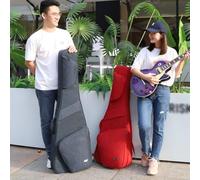 HuadaXtai Housse Instrument de Musique Guitare Basse Sac Sacoche Étui Sac à Dos Rembourrage Intégral et Matériau Protecteur Contre Chocs Légers et Manipulations, Gris, Noir-Gris Guitare Électrique