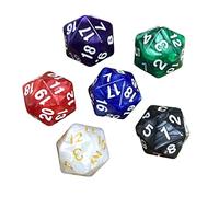 HuadaXtai Jeu de Cartes à 20 Faces avec 6 Dés D20 pour L'enseignement Des Mathématiques