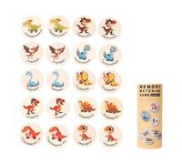 HuadaXtai Jeu de Mémoire Jouet D'Apprentissage Précoce Jeu de Société pour Enfants avec Seau de Rangement et Motifs Amusants Adapté pour Les et Les Cade, Motif de Dinosaure