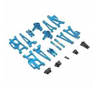 HuadaXtai Kit de en Aluminium Industriel pour Véhicule RC Ensemble Complet avec Bras Avant Arrière Coupelles de Direction Moyeux Biellettes Réglables 46mm-56mm, Bleu Ciel
