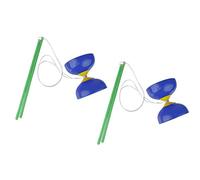 HuadaXtai Kit de Jonglage Professionnel de Diabolo (2 Pièces) pour Enfants, Bleu