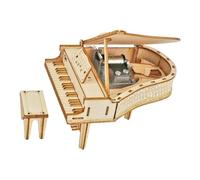 HuadaXtai Kit de Modèle de Boîte à Musique de Piano de Puzzle En Bois 3D, Kits de Modèles pour Adultes à Construire, pour Adolescents, Modèle A