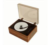 HuadaXtai Lecteur CD Haut-Parleurs Bluooth | Fil, Lecteur CD Enceinte Intégrée, Compact, pr lon, Brun
