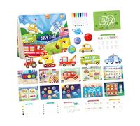 HuadaXtai Livre D'autocollants pour Les Tout-petits Livre de Jouets à éducation Préscolaire Book Early Education Quiet Livre pour Préscolaire, Thème de La Circulation