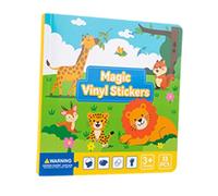 HuadaXtai Livre D'autocollants Réutilisable pour Les Enfants, Engageant Les Ressources D'apprentissage pour L'éducation Précoce, Scène Animale