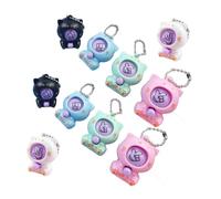 HuadaXtai Lot de 10 breloques interactives en forme de mini animaux de dessin animé, porte-clés élégants, jeu de pierre, papier, ciseaux, porte-clés mignons