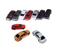 HuadaXtai Lot de 10 Mini Modèles de Voitures Peintes à L'échelle 1:100 pour Modélisme Ferroviaire