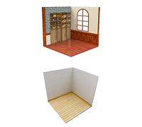 HuadaXtai Lot de 2 Supports de Rangement pour Décors de Véhicules à L'échelle 1/12, Vitrine pour Figurines et Mises En Scène, Pub Moderne