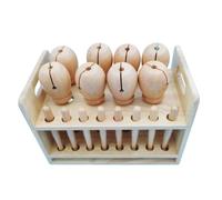 HuadaXtai Lot Percussion Enfants Ensemble Claves Bois Bâtons Clappers en Hêtre Rangements avec Ouvertures Rondes Encourage Découverte des Rythmes et Maîtrise Du