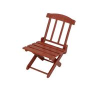 HuadaXtai Maison de Poupée Miniature Accessoire Chaise Longue Mobilier Chaise Pliante Conception Plastique Réaliste Adaptée aux Scènes de Plage Jardin Miniature Photographie Collection Poupée, Marron