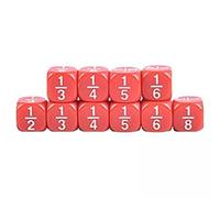 HuadaXtai Matériel Mathématique En Acrylique, 4x10 Pièces, Jouets éducatifs pour Enfants, équivalence de Fraction, Manipulateurs Mathématiques