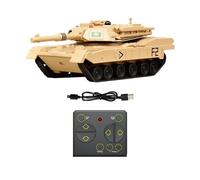 HuadaXtai Mini Bataille Télécommandé Modèle Jouet Tank Télécommandé avec Tourelle Pivotante et Effets Sonores En PP Adapté pour Enfants Cadeau Jeu Imagi, Jaune