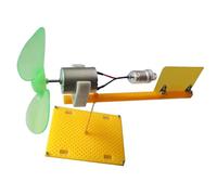 HuadaXtai Mini Générateur Éolien Jouet Assemblage Maquette Plastique Fonction LED Adapté Étudiants Formation Technologie Pédagogie Expérimentation, UNE