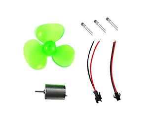 HuadaXtai Mini Générateur Éolien Jouet Assemblage Maquette Plastique Fonction LED Adapté Étudiants Formation Technologie Pédagogie Expérimentation, N