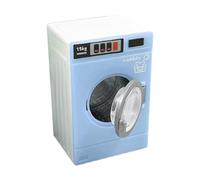 HuadaXtai Mini Lave-Linge Jouet Machine à Laver Miniature Appareil Électroménager Imitation Instrument Éducatif Développement Motricité Adapté aux Scènes, Bleu
