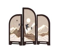 HuadaXtai Mini Paravent Pliable à 3 Panneaux pour Exposition d'art Chinois, Style D
