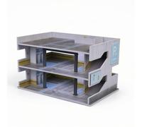 HuadaXtai Mini Parking Diorama Garage Modèle Bâtiment Réduit Rampe Interne Signalisation Sérigraphiée Finition Épurée Socle Sécurisé Suitable pour Photographie, Scène De Parking Japonais C MO936603