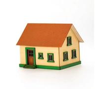 HuadaXtai Miniature Maison Maquette Bâtiment Diorama Maison de Conte Miniature Assemblée Texturé et Cadres Sombres en Matériaux, Modèle De Maison De Conte De Fées, Couleur Originale