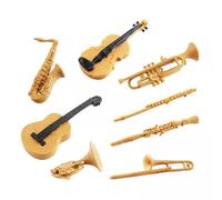 HuadaXtai Modèle de Guitare Miniature, Décor D'instrument de Musique, Modèle de Cognition, 4x8 Pièces