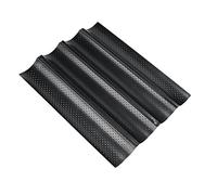 HuadaXtai Moule à Perforé Plateau Four Antiadhésif Accessoire Cuisson Onde Acier Carbone Outil Adapté Cuisine Familial, Gouttières noires 4
