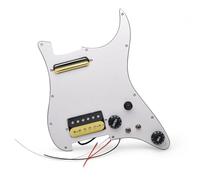 HuadaXtai Music Pickup Panel Plaque Micro Guitare Pickguard Chargé Mini Humbucker Humbucker Plaque Pré-câblée en PVC Commutateurs Déphaseurs Coil Split Suitable pour Rock Blues Scènes Live, Zèbre